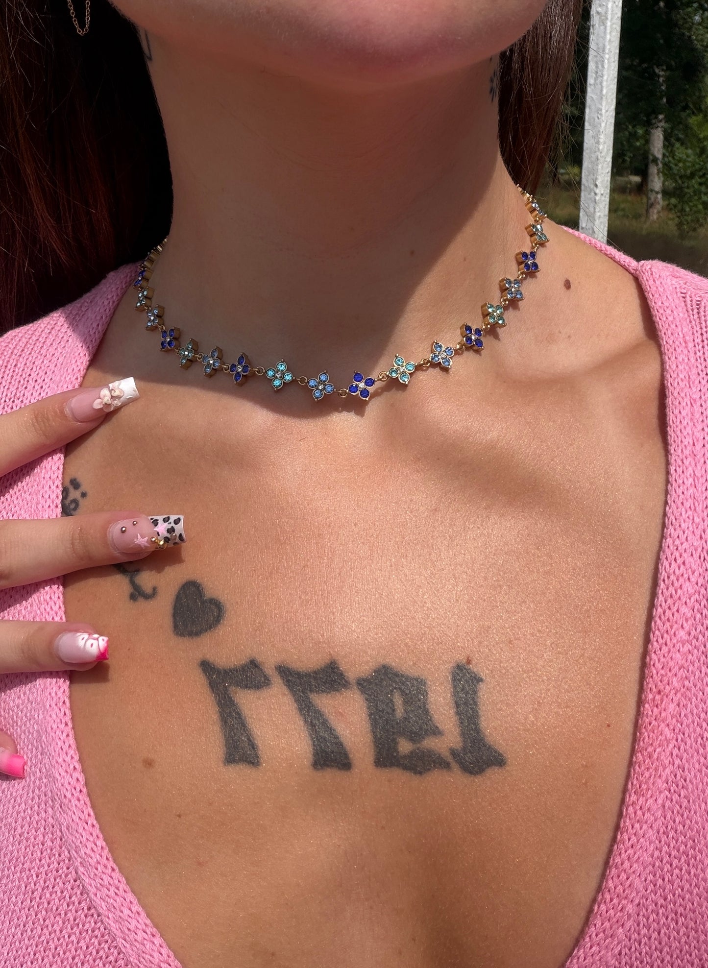 COLLIER VAÏA BLEU